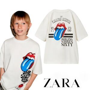 Zara Cream Rolling Stones Graphic Tee